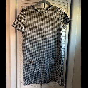 Zara houndstooth dress